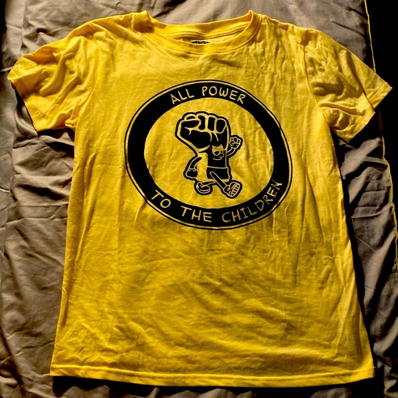 Yellow & Black Cotton Short Sleeve T Shirt - Picture 1 of 3